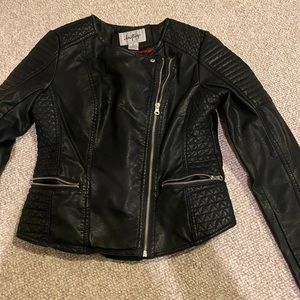Black faux leather jacket